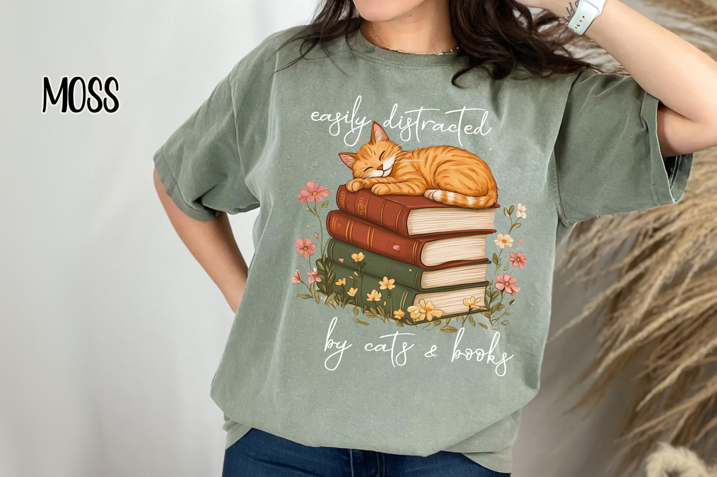 Cats & Books Comfort Colors T-shirt