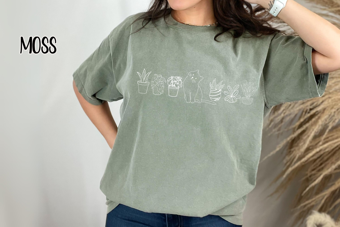 Cat & Plants Comfort Colors Tee