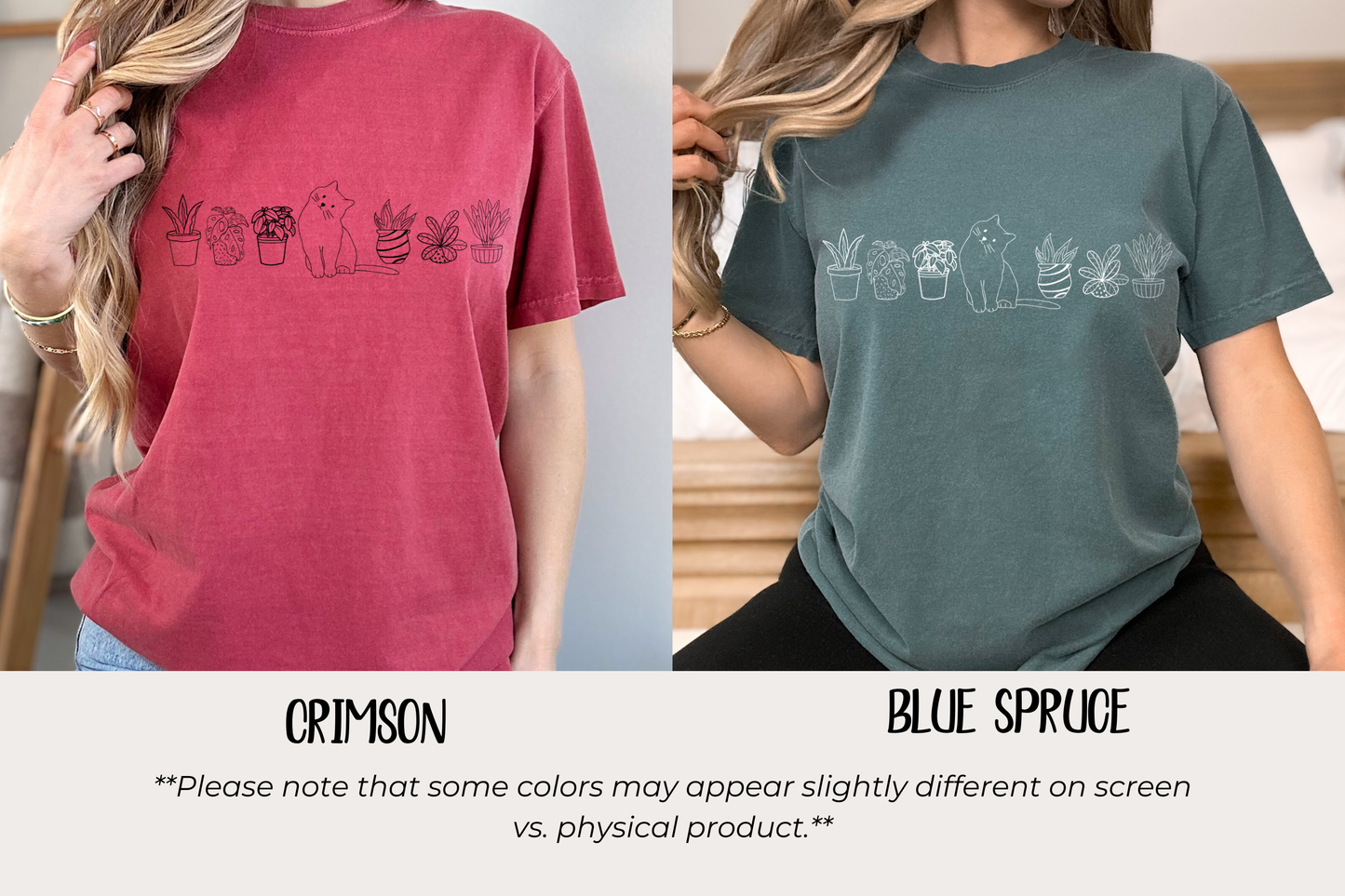 Cat & Plants Comfort Colors Tee