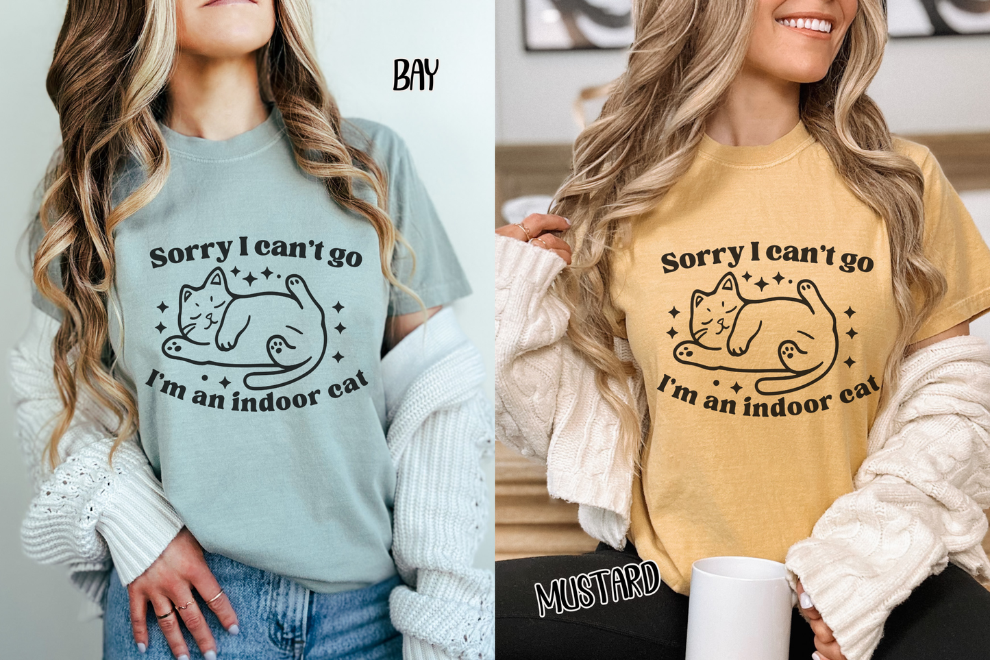 Comfort Colors Tee Sleeping Cat Illustration Star Graphic Design Indoor Cat Humor Shirt Introvert Clothing Option Funny Text Print Perfect Homebody Gift Cat Parent Present Casual Style Tshirt Multiple Size Options Small Through Four XL