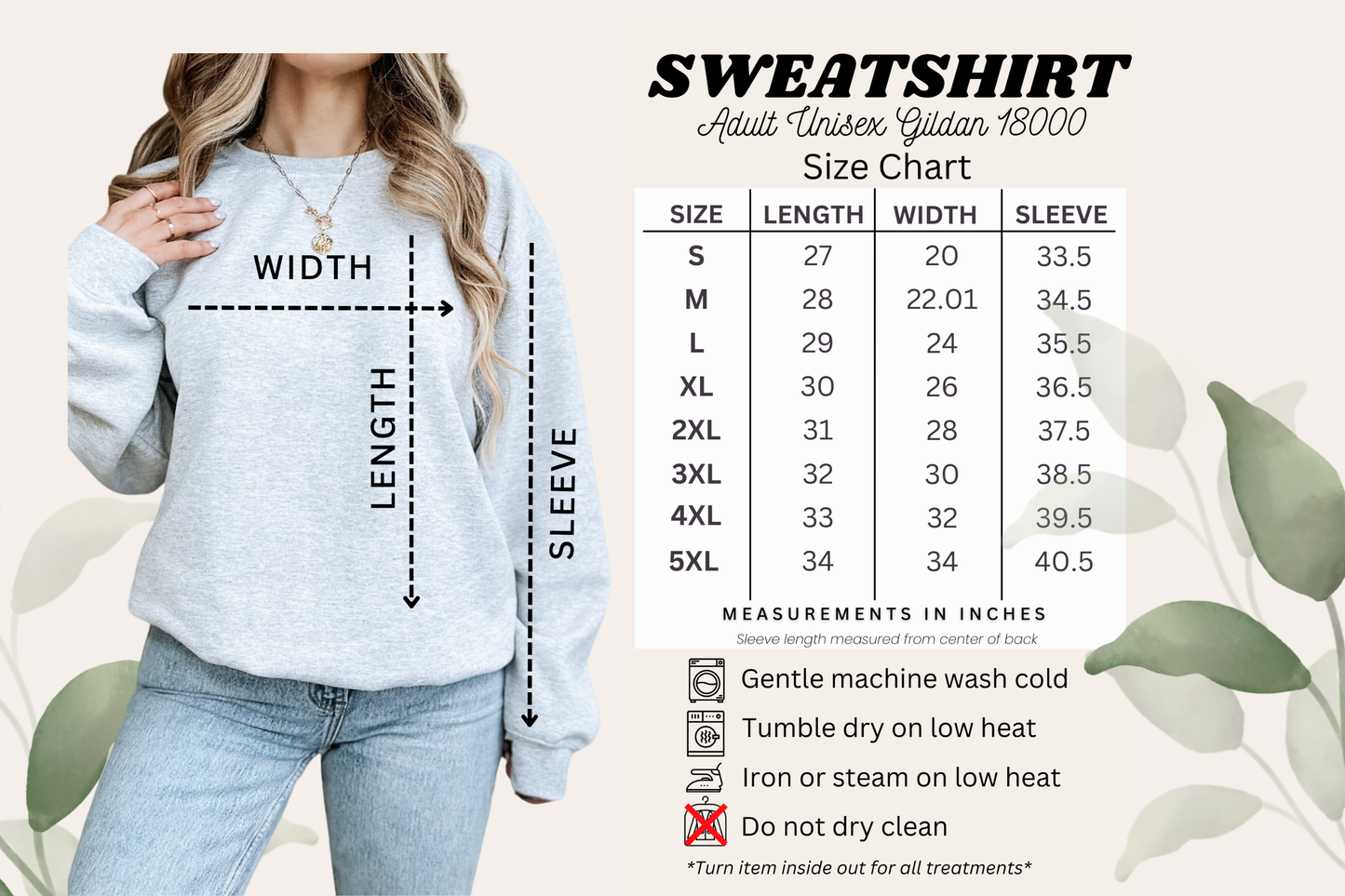 Cat & Plants Gildan Crewneck Sweatshirt