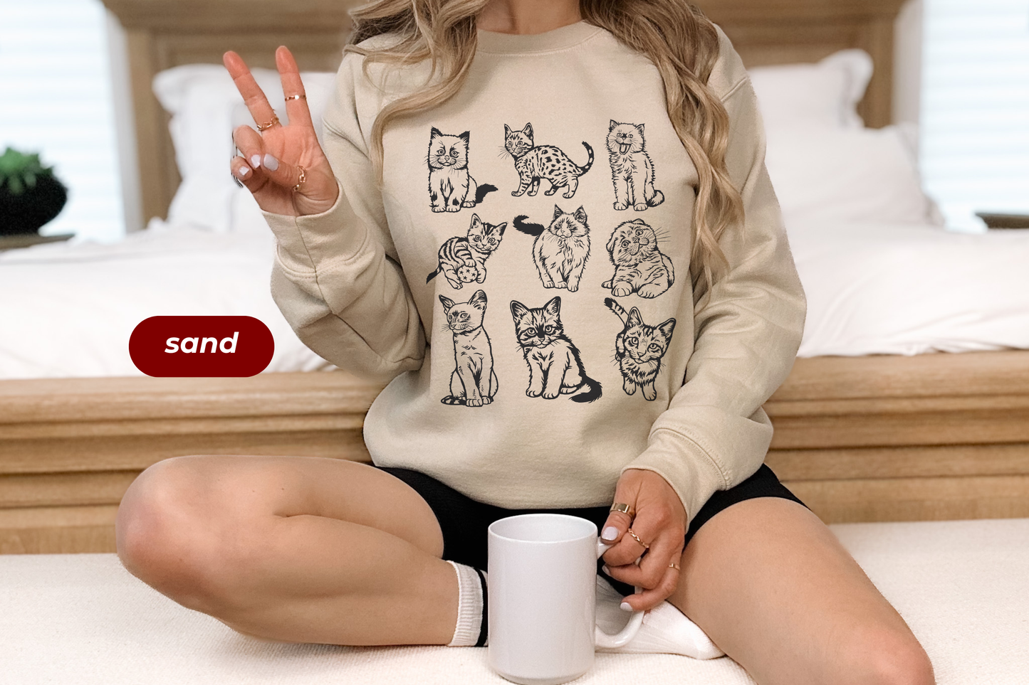Vintage Cat Gildan Crewneck Sweatshirt