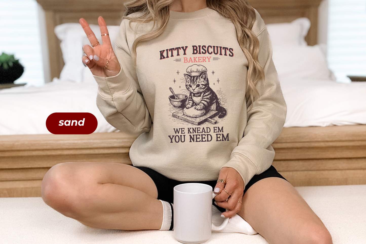 Kitty Biscuit Bakery Gildan Crewneck Sweatshirt