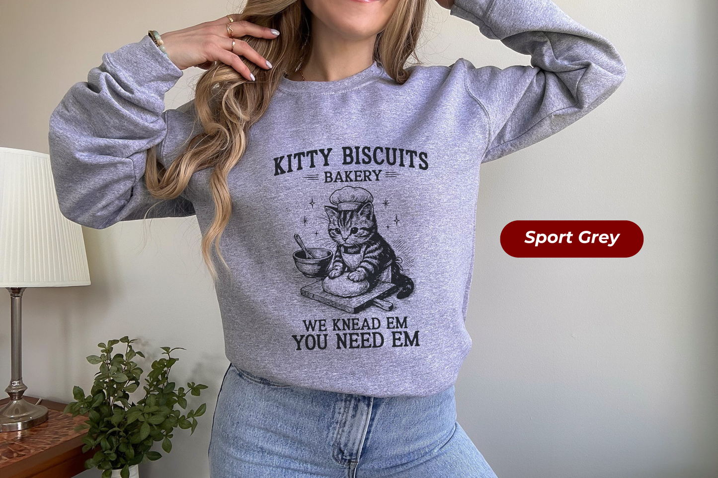 Kitty Biscuit Bakery Gildan Crewneck Sweatshirt