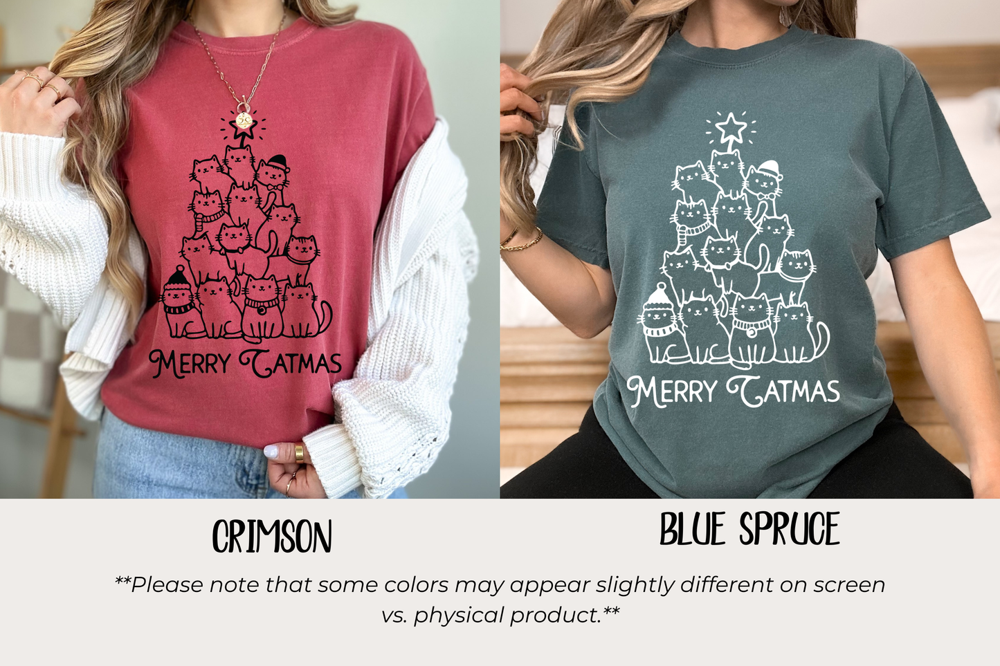 Merry Catmas Comfort Colors TShirt