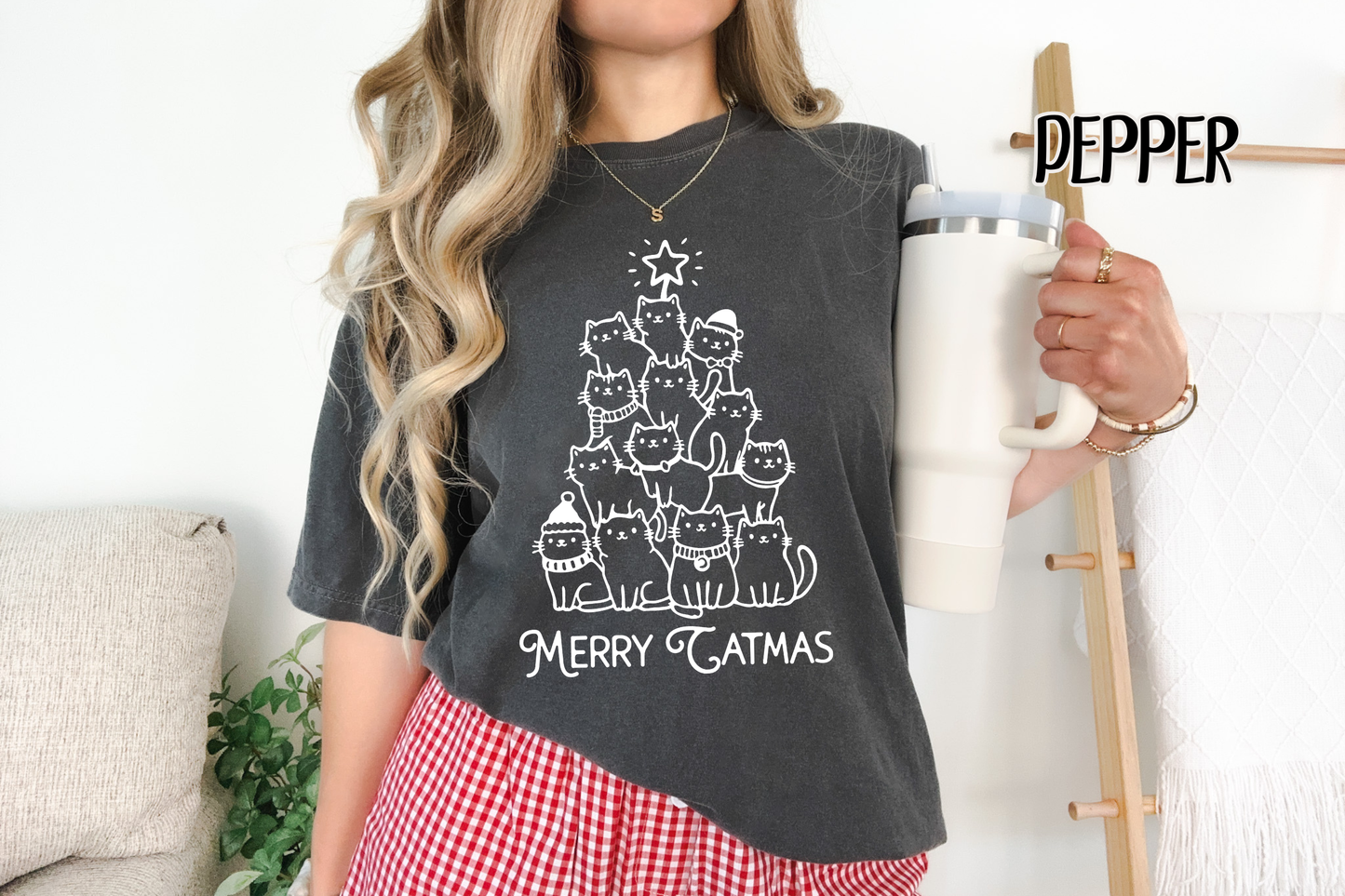 Merry Catmas Comfort Colors TShirt