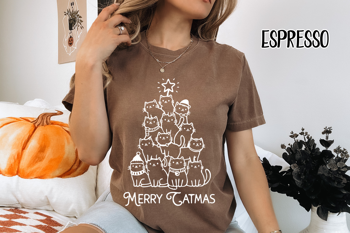 Merry Catmas Comfort Colors TShirt