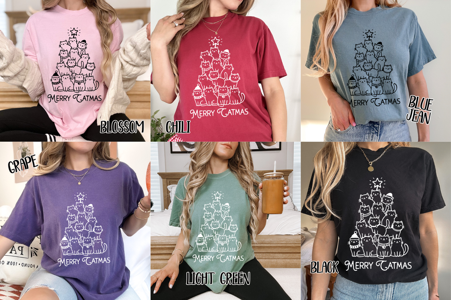Merry Catmas Comfort Colors TShirt