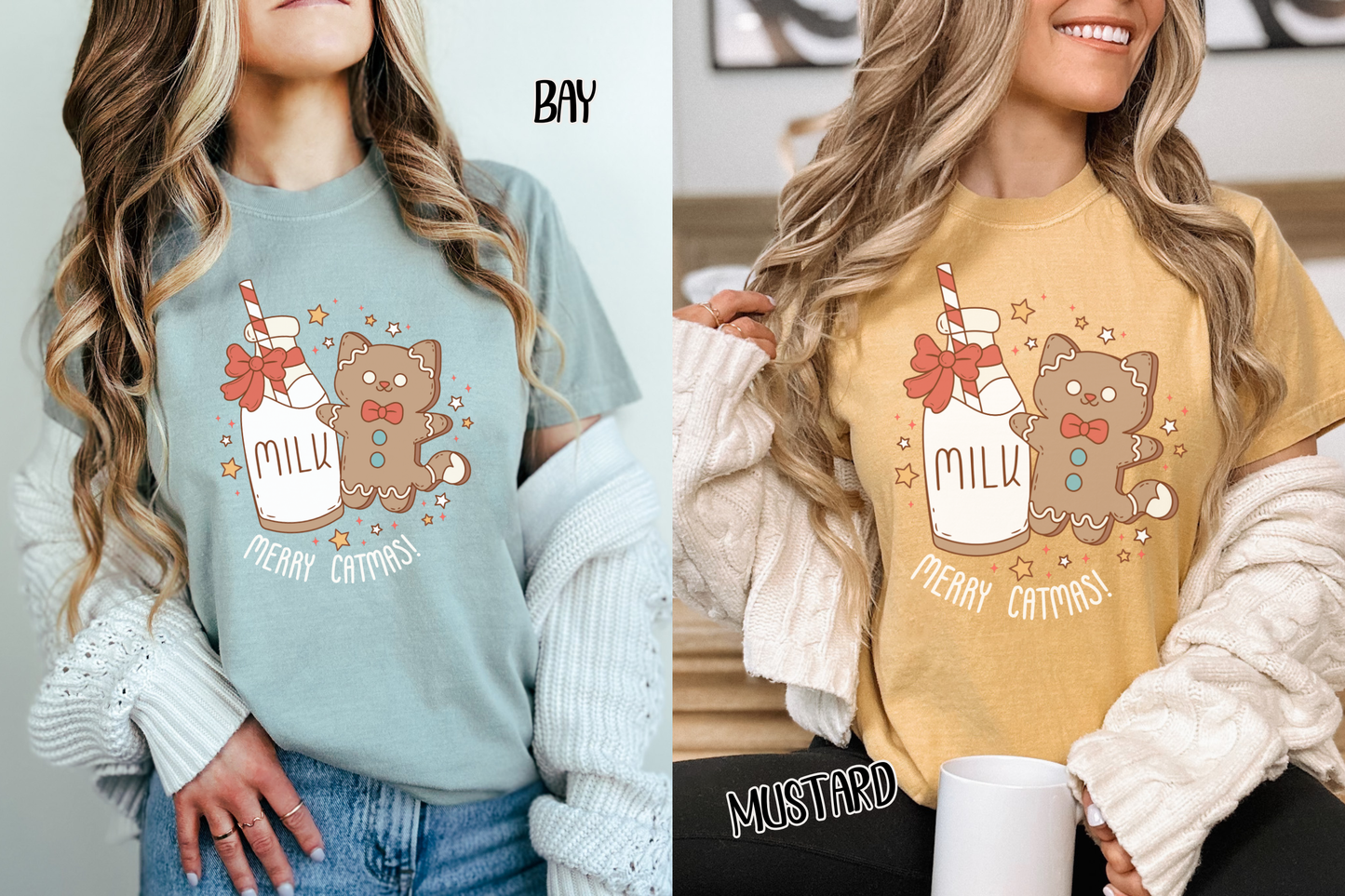 Milk and Cookie Cat Comfort Colors TShirt