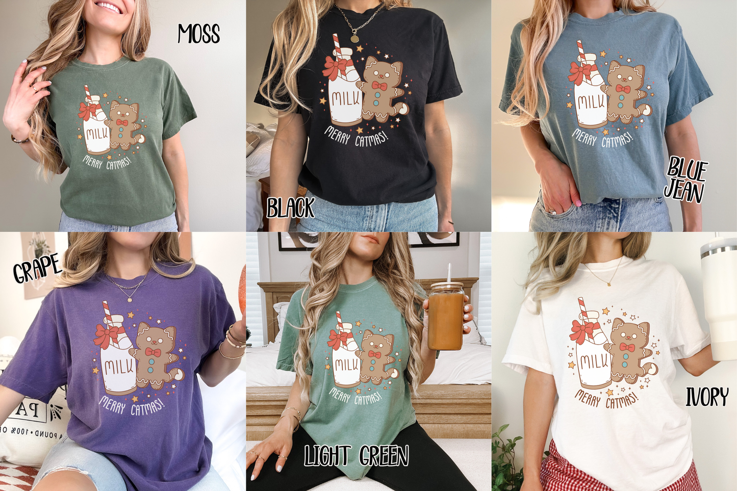 Milk and Cookie Cat Comfort Colors TShirt
