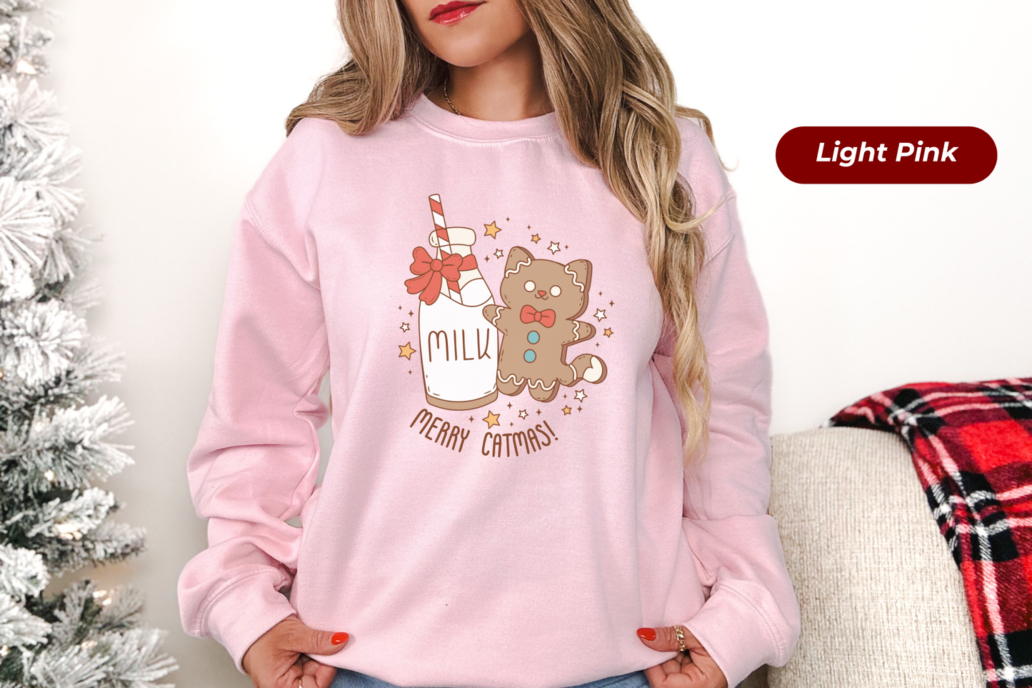 Milk & Cookie Cat Gildan Crewneck Sweatshirt