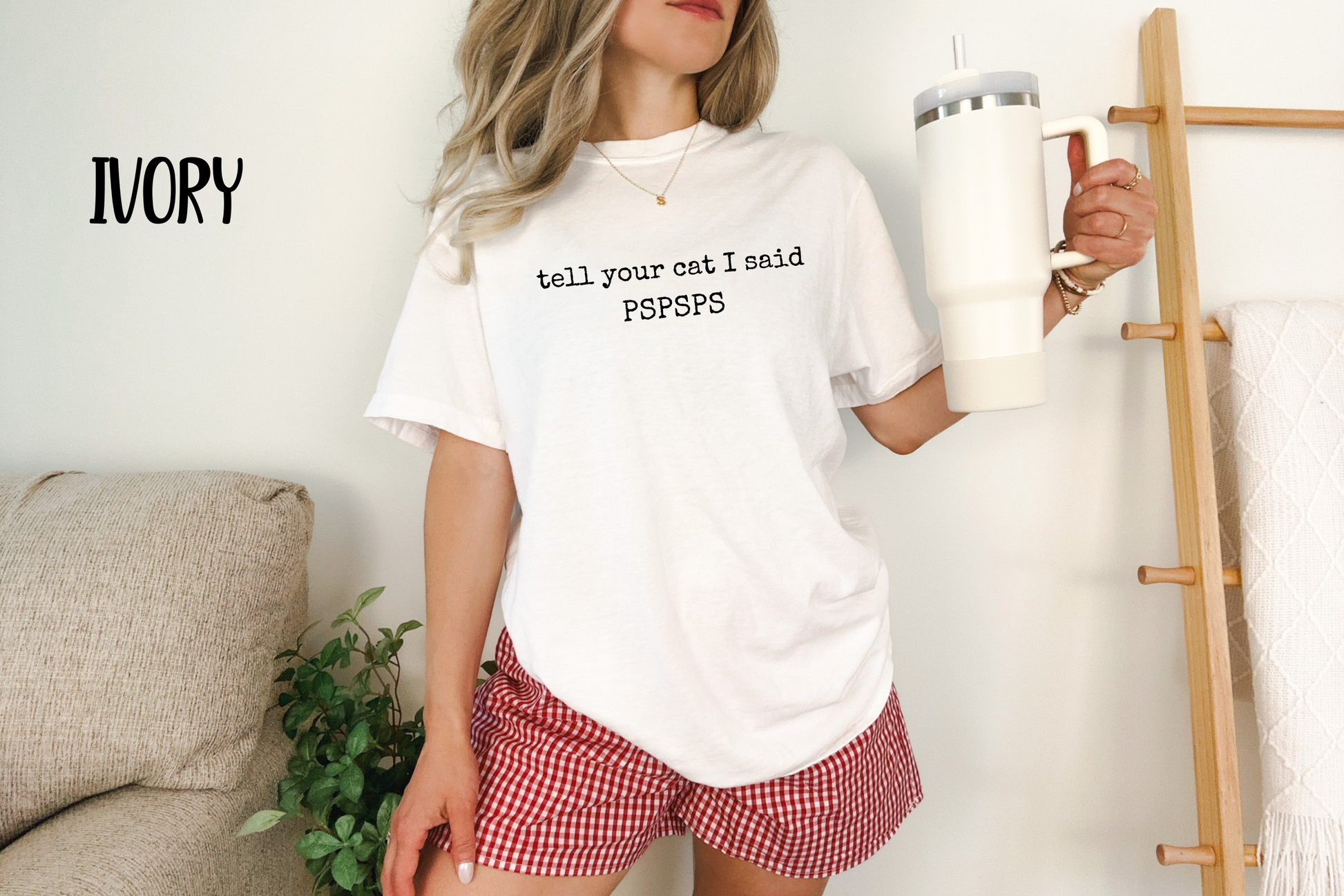 Everyday Casual Wear Funny Cat Tshirt Cat Saying Joke Cotton Fabric Comfortable Fit Multiple Colors Available Sizes Small Through Four XL Cat Owner Gift Cat Lover Present Pspsps Text Humor Print Quality Construction Durable Design Birthday